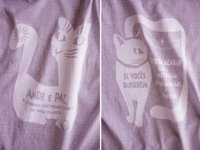 AMOR e PAZ Tシャツ-地球に住み続けるなら愛と平和を-hinolismo-迷えるライラック