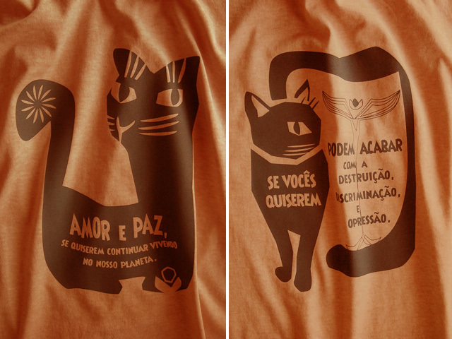 AMOR e PAZ Tシャツ-地球に住み続けるなら愛と平和を-hinolismo迷えるＴシャツ-マリゴールド