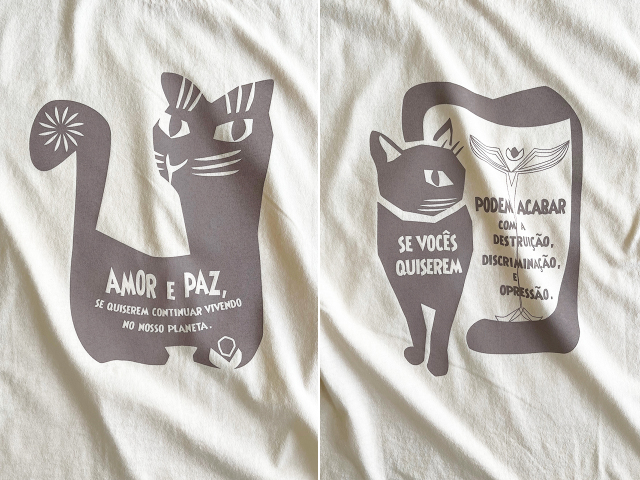 AMOR e PAZ(愛と平和)Ｔシャツ-地球に住み続けるなら愛と平和を-hinolismo-迷えるナチュラル