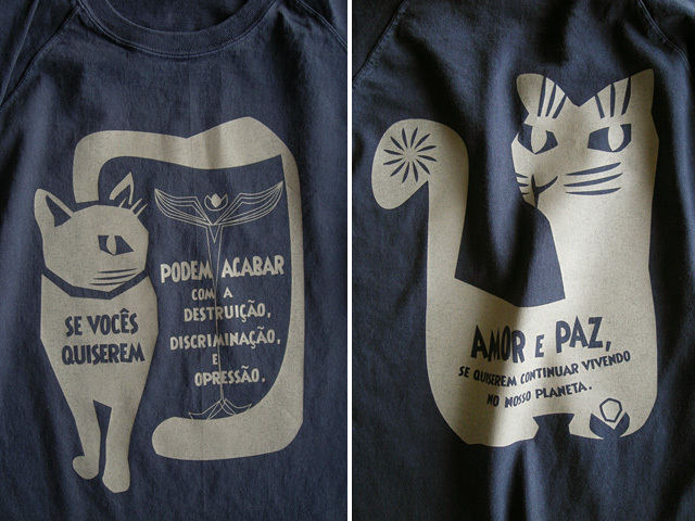 hinolismo迷えるＴシャツ-AMOR e PAZ-地球に住み続けるなら愛と平和を