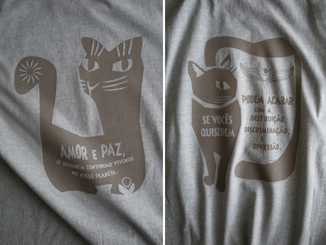 AMOR e PAZ Tシャツ-地球に住み続けるなら愛と平和を-hinolismo-迷えるウスズミ