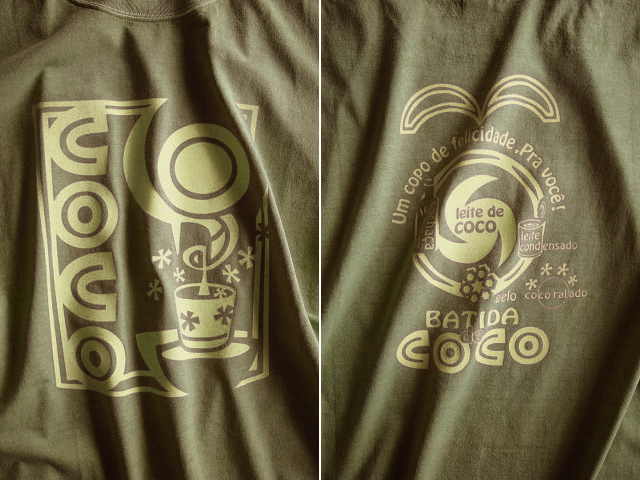 Batida de coco(バチーダ・ヂ・ココ)Ｔシャツ-hinolismo-迷えるカーキ