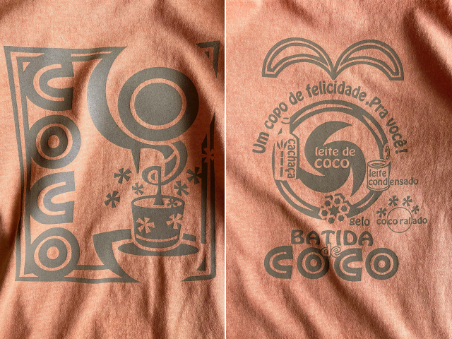 Batida de coco(バチーダ・ヂ・ココ)Tシャツ-hinolismo-迷えるオレンジ