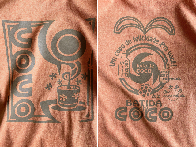 Batida de coco(バチーダ・ヂ・ココ)Ｔシャツ-hinolismo-迷えるオレンジ