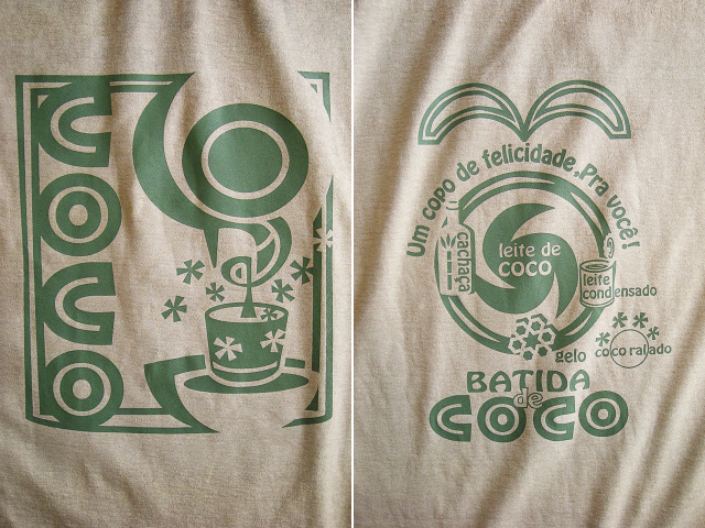 Batida de coco(バチーダ・ヂ・ココ)Ｔシャツ-hinolismo迷えるサンドベージュ