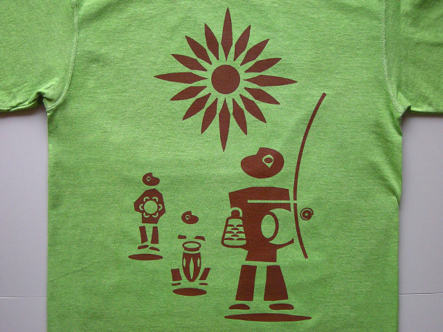 ビリンバウTシャツ ライムグリーン 前プリント