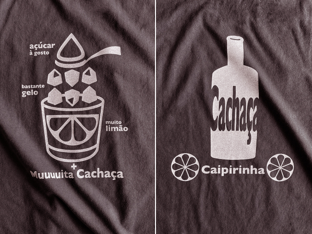 初代カイピリーニャ(Caipirinha)Ｔシャツ-カシャッサたっぷり-hinolismo-迷えるブラウン