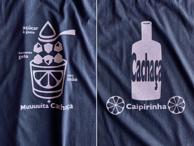 初代カイピリーニャ(Caipirinha)Ｔシャツ-カシャッサたっぷり-hinolismo-迷えるネイビー