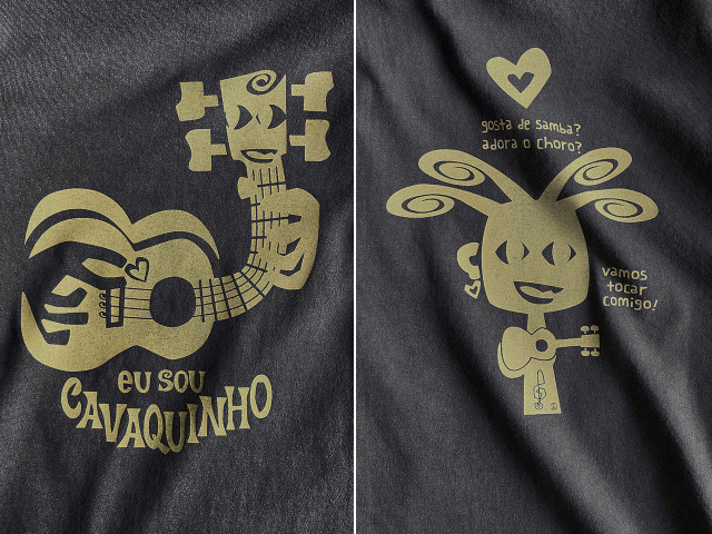 EU SOU CAVAQUINHO(わたしはカヴァキーニョ)Ｔシャツ-hinolismo-迷えるブラック