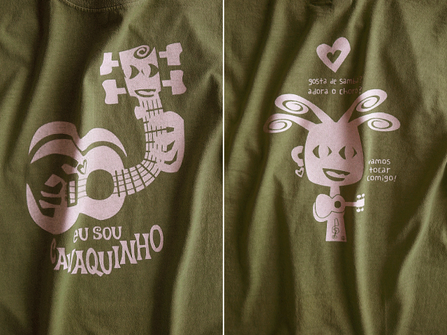 EU SOU CAVAQUINHO(わたしはカヴァキーニョ)Tシャツ-hinolismo迷えるカーキ