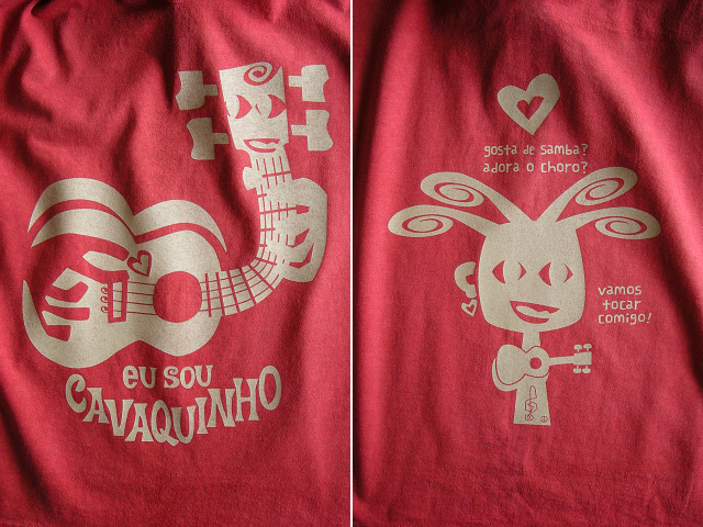 EU SOU CAVAQUINHO(わたしはカヴァキーニョ)Tシャツ-hinolismo迷えるライムグリーン