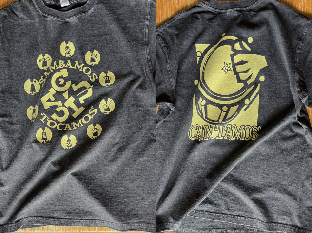 CUICA(クイーカ)Tシャツ-CANTAMOS歌おう SAMBAMOSサンバしよう TOCAMOS鳴らそう-hinolismo-迷えるブラック実例集