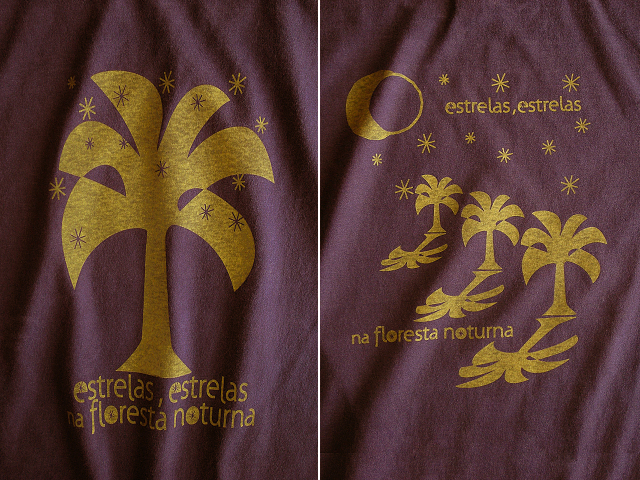 Estrelas(エストレラス)Tシャツ-夜の森に星がまたたく-hinolismo-迷えるボルドー