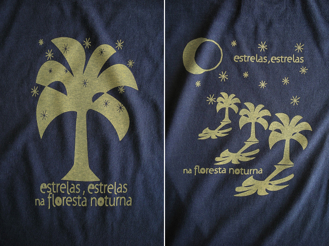 Estrelas(エストレラス)Ｔシャツ-夜の森に星がまたたく-hinolismo-迷えるネイビー