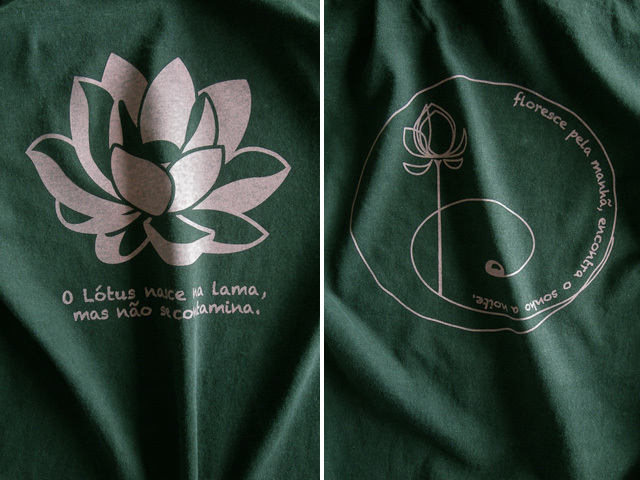 hinolismo迷えるＴシャツグリーン-Lotus-ロータス、泥より出づるも泥に染まらず