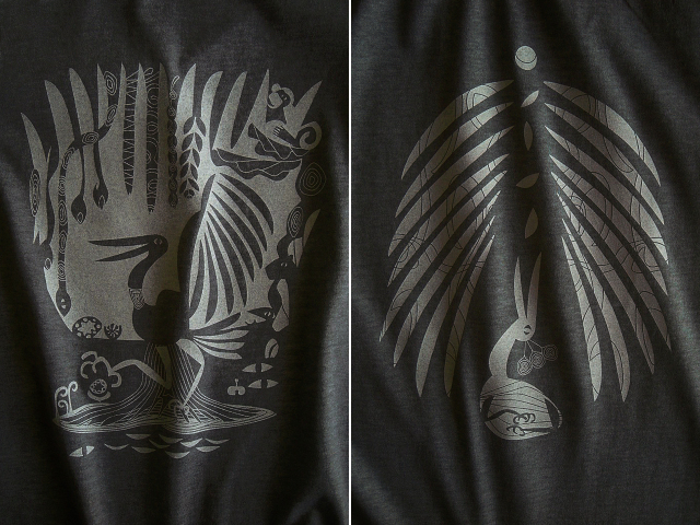 森の細胞Ｔシャツ-hinolismo-迷えるブラック