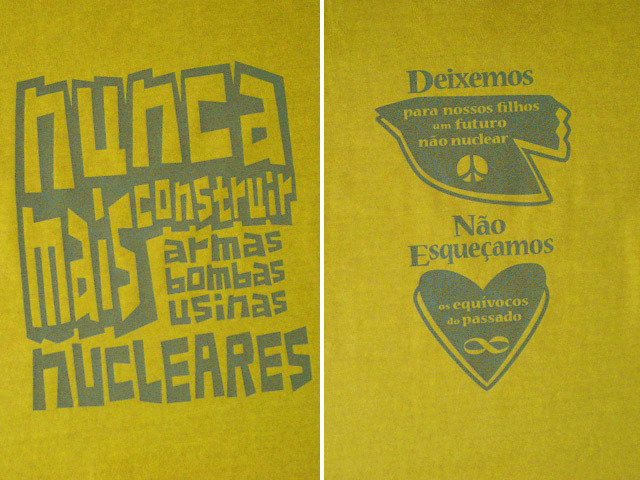 hinolismo迷えるＴシャツNUNCA MAIS NUCLEARES-反核Tシャツ