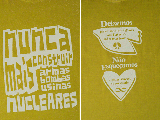 hinolismo迷えるＴシャツNUNCA MAIS NUCLEARES-反核Tシャツ