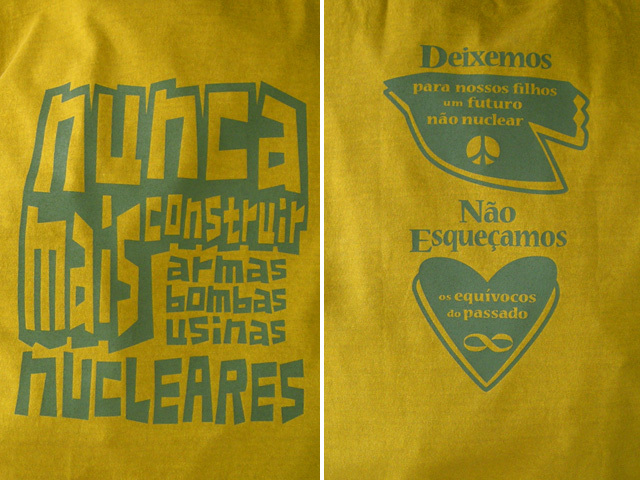 hinolismo迷えるＴシャツ NUNCA MAIS NUCLEARES-反核