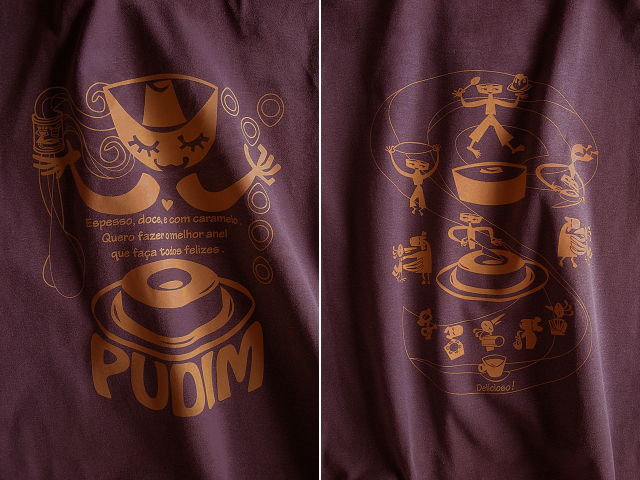 PUDIM(プヂン)-ブラジルプリンＴシャツ-hinolismo-迷えるボルドー