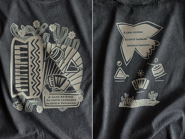 Nordeste(ノルデスチ)Tシャツ-歌い踊るサンフォーナ-hinolismo-迷えるブラック実例集