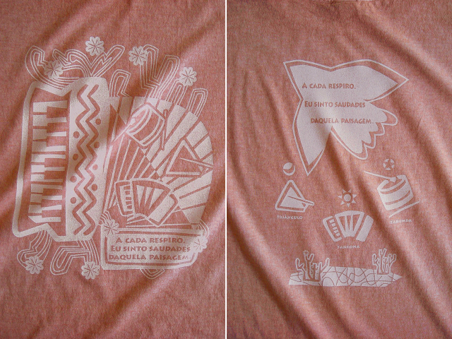 Nordeste(ノルデスチ)Tシャツ-歌い踊るサンフォーナ-hinolismo-迷えるオレンジ