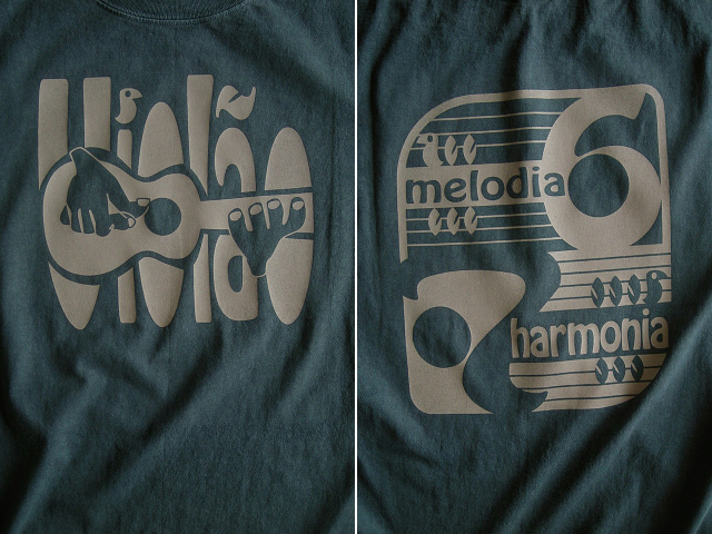 ヴィオロン(ギター)6弦と7弦Tシャツ-Melodia e Harmonia-hinolismo-迷えるアイミドリ