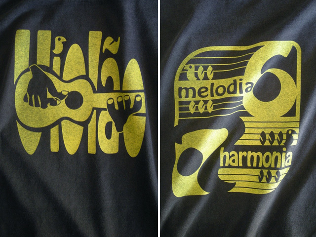 Violao 6 e 7-ヴィオロン6と7Tシャツ-Melodia e Harmonia-hinolismo-迷えるブラック