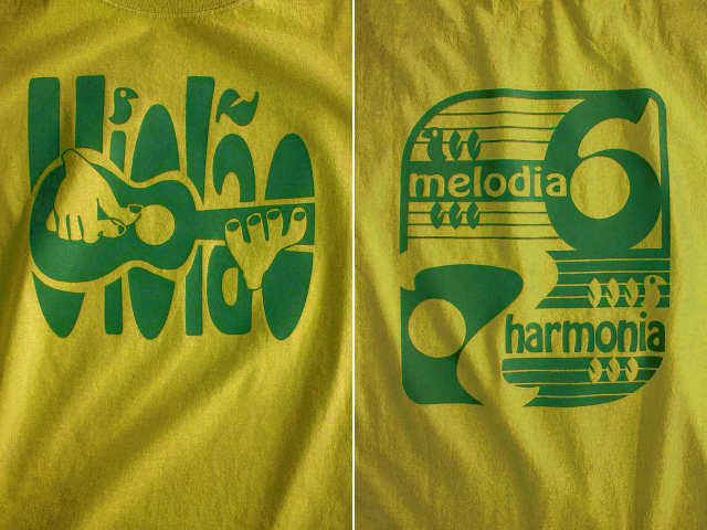 ヴィオロン(ギター)6弦と7弦Tシャツ-Melodia e Harmonia-hinolismo-迷えるマスタード