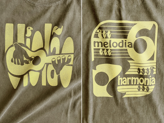 Violao 6 e 7 Melodia e Harmonia-ヴィオラォン6弦と7弦 メロディとハーモニーＴシャツ-hinolismo-迷えるカーキ