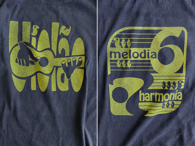 Violao 6 e 7 Melodia e Harmonia-ヴィオラォン6弦と7弦 メロディとハーモニーＴシャツ-hinolismo-迷えるネイビー